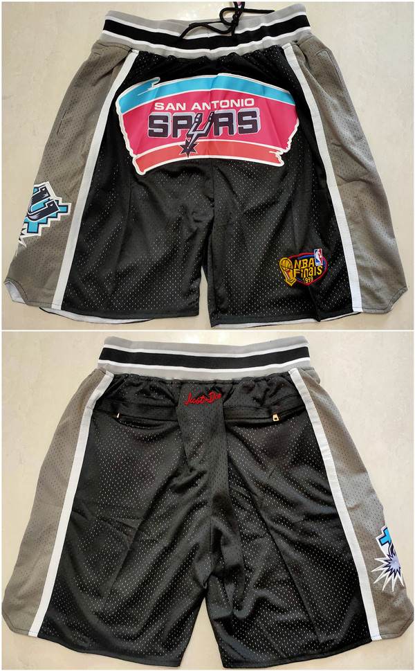 Men's San Antonio Spurs Black/Grey Shorts (Run Small) Men's San Antonio Spurs Black/Grey Shorts (Run Small)